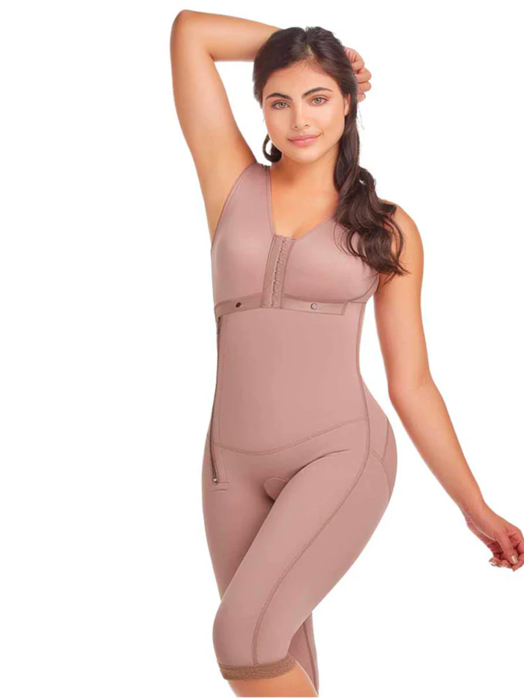 Faja Colombiana Pink Full Body Shaper Long Sleeve Shapewear Tummy Control  Shaping and slimming post partum or post surgery Plus Size 