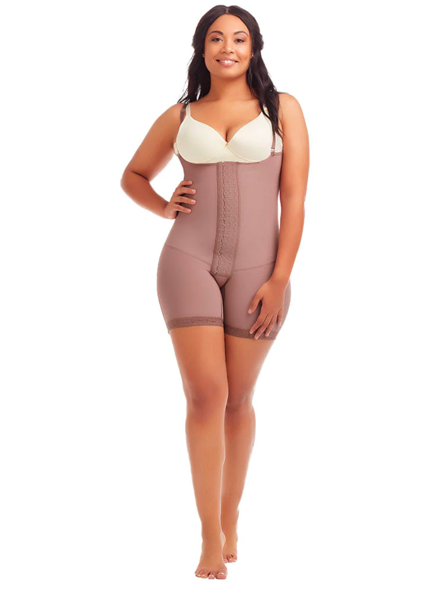 WAIST SECRET Body Shaper Women slimming shapewear Tummy Control Lace Trim  Bodysuit Mid thigh Shaper Seamless fajasBody Girdle 201222